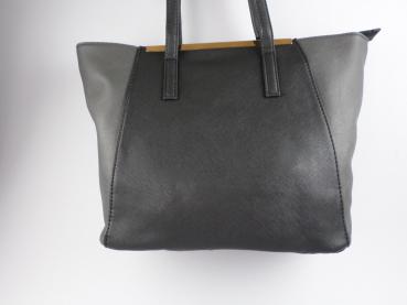 Nicole Brown, schöne zweifarbige Handtasche in schwarz/grau