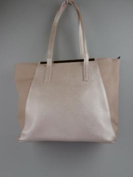 Nicole Brown, schöne zweifarbige Handtasche in nude/shimmer