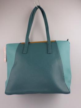 Nicole Brown, schöne zweifarbige Handtasche in türkis/petrol