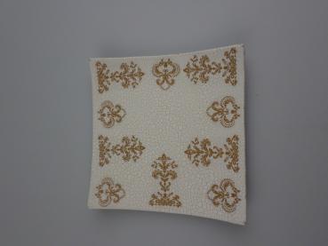 RESTPOSTEN+SONDERPOSTEN- Deko Teller cremefarben mit goldenen Ornamenten 8 STÜCK