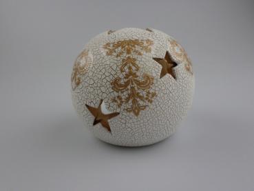 RESTPOSTEN+SONDERPOSTEN ,Teelicht weiß/ gold ,8 STÜCK