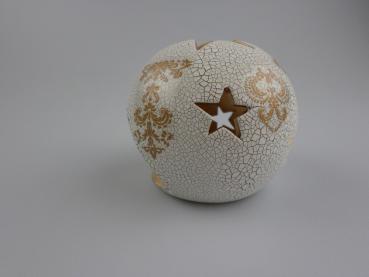 RESTPOSTEN+SONDERPOSTEN ,Teelicht weiß/ gold ,8 STÜCK