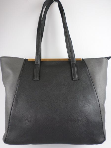 Nicole Brown, schöne zweifarbige Handtasche in schwarz/grau