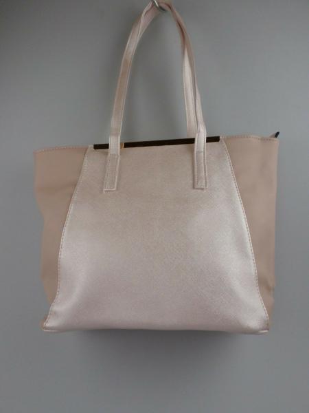 Nicole Brown, schöne zweifarbige Handtasche in nude/shimmer