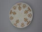 RESTPOSTEN+SONDERPOSTEN- Deko Teller cremefarben mit goldenen Ornamenten 8 STÜCK